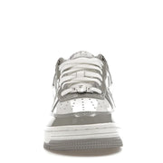 A Bathing Ape Bape Sta Patent Leather White Grey