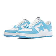 A Bathing Ape Bape Sta Patent Leather Blue White