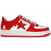 A Bathing Ape Bape Sta Patent Leather White Red