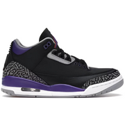 Jordan 3 Retro Black Court Purple