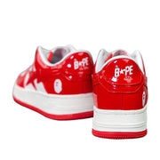A Bathing Ape Bape Sta Patent Leather White Red
