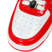 A Bathing Ape Bape Sta Patent Leather White Red